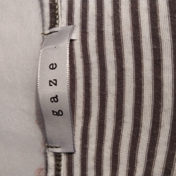 Gaze Kinched Stripes Shirt Crop - Picture 5 of 5